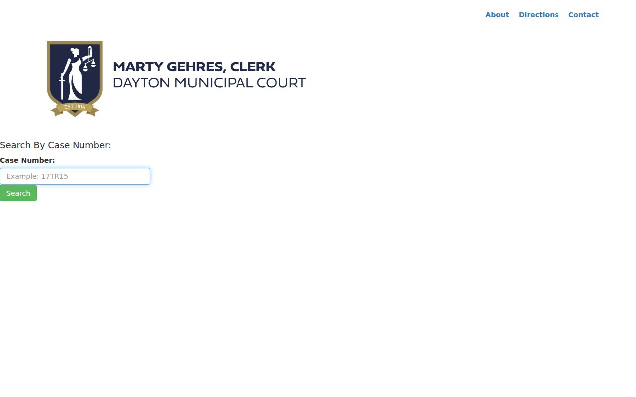 Dayton court docket case number search