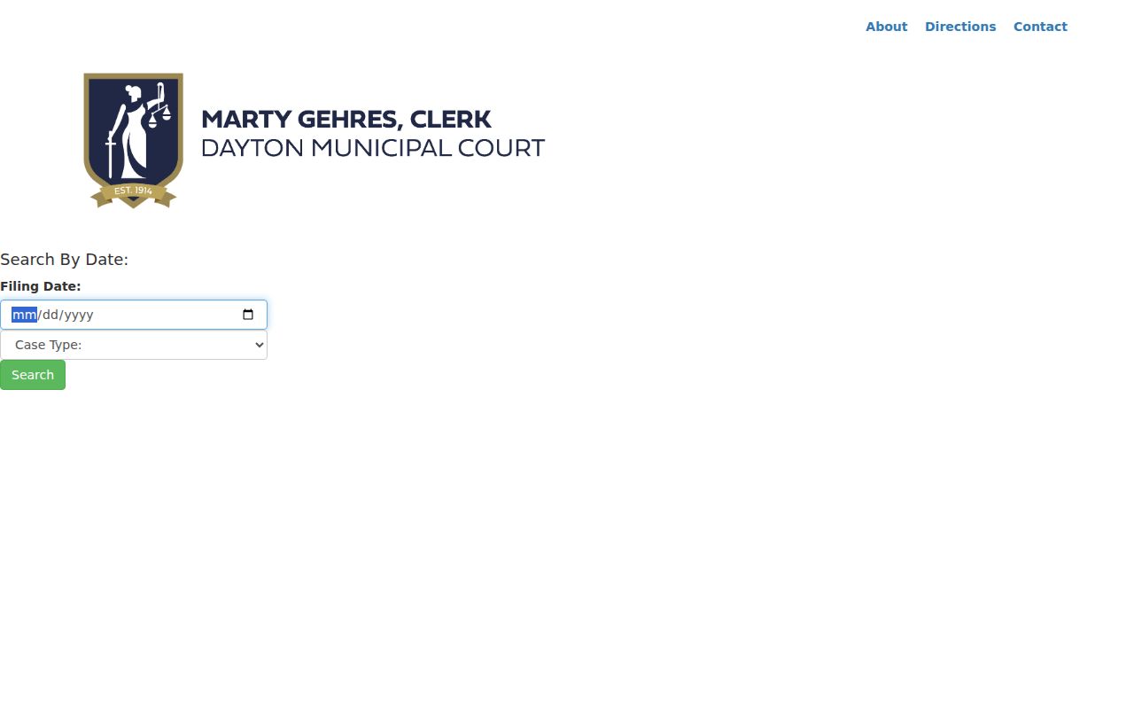 Dayton court docket traffic and criminal filing date search